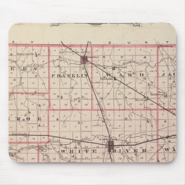 Tapis De Souris Carte du comté de Randolph (Devant)
