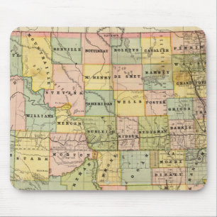 Tapis De Souris Carte du Dakota