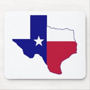 Tapis De Souris Carte du drapeau du Texas