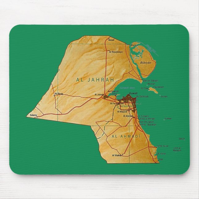 Tapis De Souris Carte du Koweït Mousepad (Devant)
