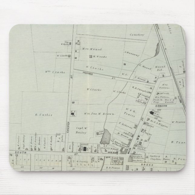 Tapis De Souris Carte du Manasquan, New Jersey (Devant)