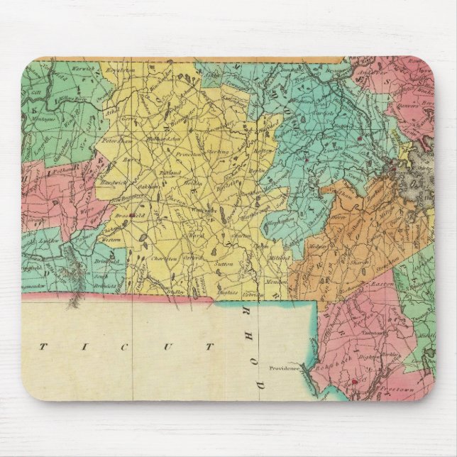 Tapis De Souris Carte Du Massachusetts (Devant)