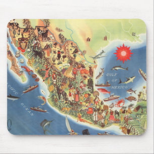 Tapis De Souris Carte du Mexique par Miguel Gomez Medina