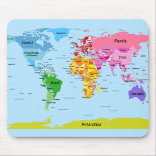 Tapis De Souris Carte du monde