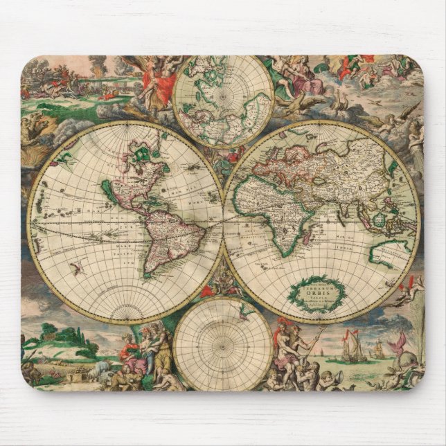 Tapis De Souris Carte du monde (Devant)