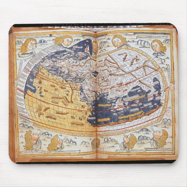 Tapis De Souris Carte du monde, 1486 (Devant)