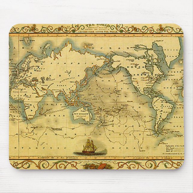 Tapis De Souris Carte du monde antique (Devant)