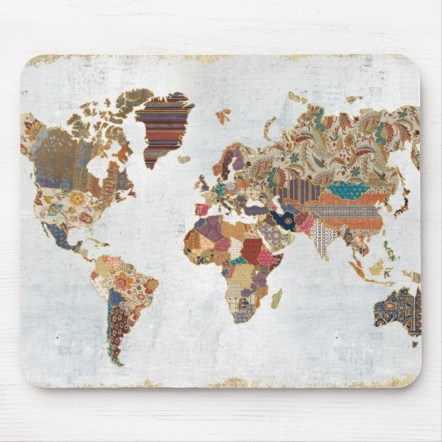 Tapis De Souris Carte du monde de motif (Devant)