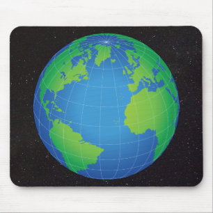 Tapis De Souris Carte du monde Starry Sky