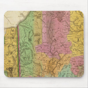 Tapis De Souris Carte du New Hampshire et du Vermont du Maine