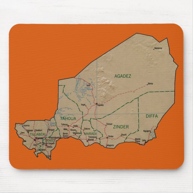 Tapis De Souris Carte du Niger (Devant)