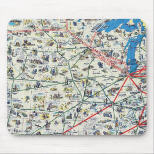Tapis De Souris Carte du système American Airlines