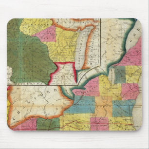 Tapis De Souris Carte du territoire du Wisconsin colonisé