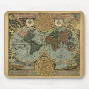 Tapis De Souris Carte du Vieux Monde Mousepad