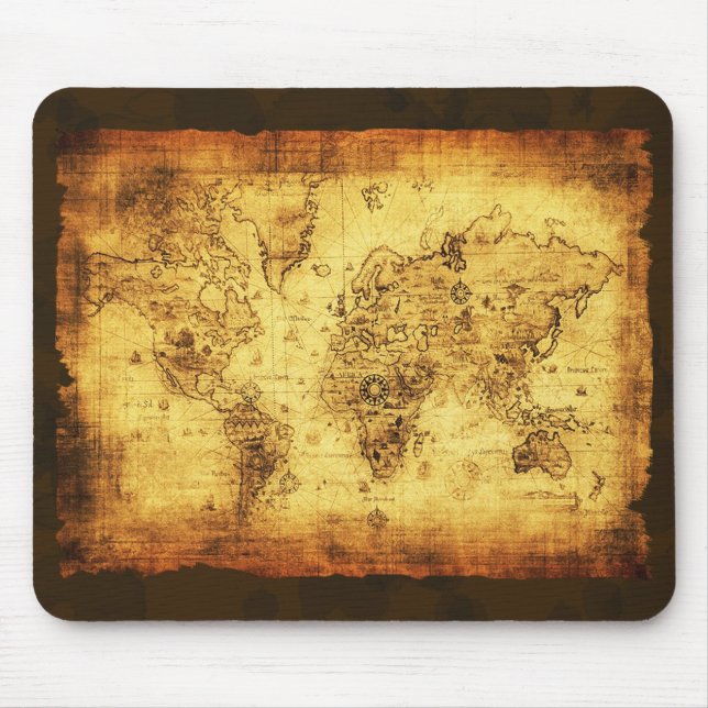 Tapis De Souris Carte du Vieux Monde Mousepad (Devant)