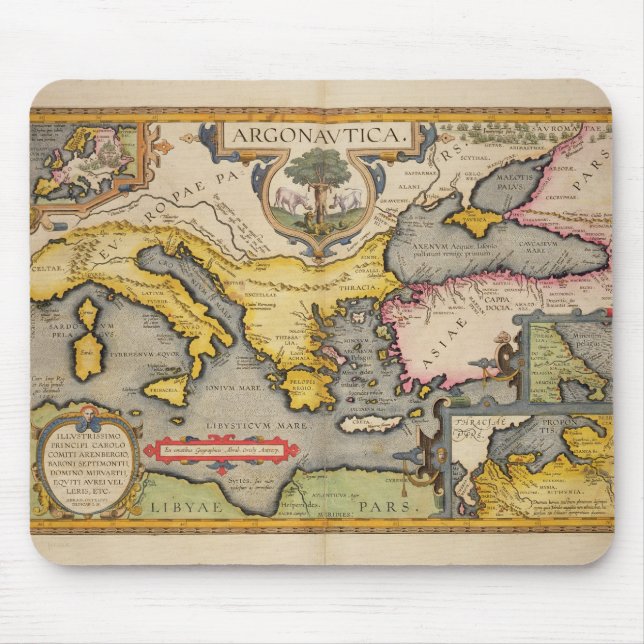 Tapis De Souris Carte du voyage des argonautes (Devant)