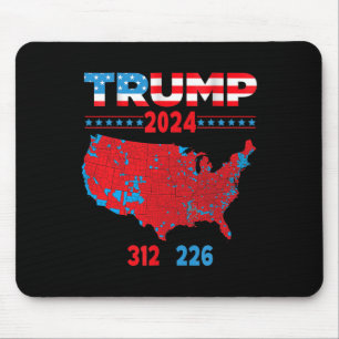 Tapis De Souris Carte électorale 2024 Trump 312 Red 2024 Election