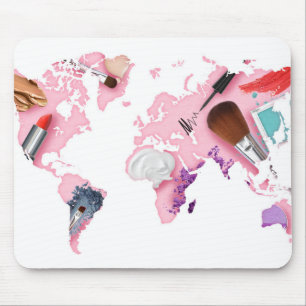 Tapis De Souris Carte en pastel du monde de Comestics