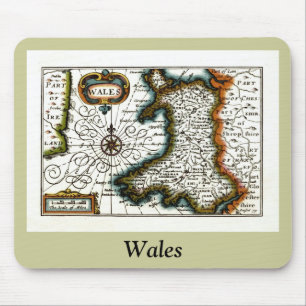 Tapis De Souris Carte et/ou drapeau du Pays de Galles