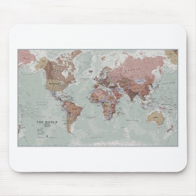 Tapis De Souris Carte exécutive du monde (Devant)