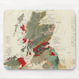 Tapis De Souris Carte géologique composite, paléontologique