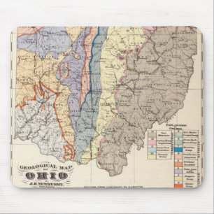 Tapis De Souris Carte géologique de l'Ohio
