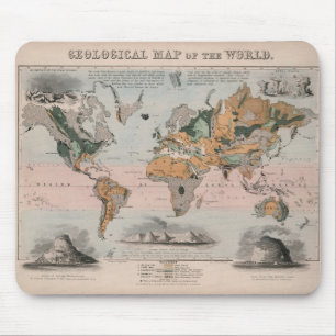 Tapis De Souris Carte géologique du monde