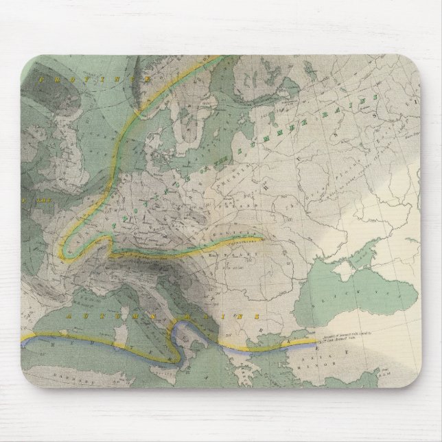 Tapis De Souris Carte hydrologique Europe (Devant)
