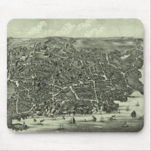 Tapis De Souris Carte imagée vintage de Marblehead mA (1882)