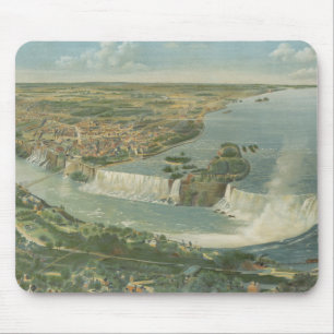 Tapis De Souris Carte imagée vintage des chutes du Niagara NY