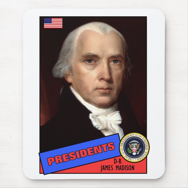 Tapis De Souris Carte James Madison Baseball (Devant)