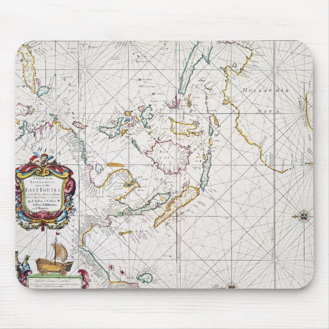TAPIS DE SOURIS CARTE : LES INDES EST, 1670 (Devant)