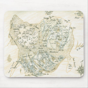 Tapis De Souris Carte marquée de Trino