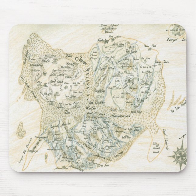 Tapis De Souris Carte marquée de Trino (Devant)