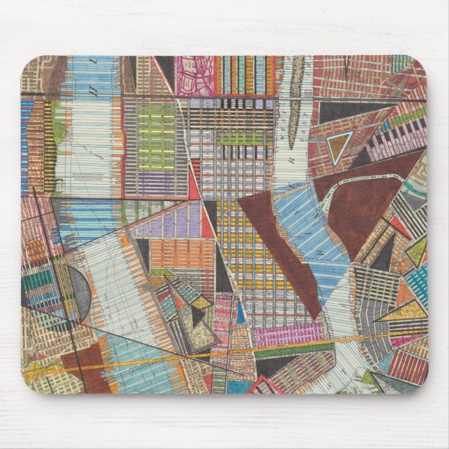 Tapis De Souris Carte moderne de New York II (Devant)