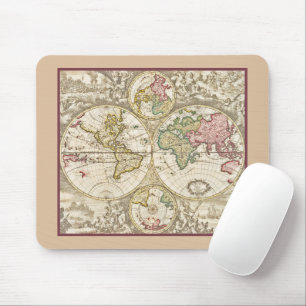 Tapis De Souris CARTE MONDIALE vintage Mousepad