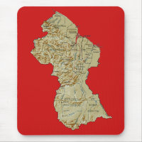 Carte Mousepad de la Guyane