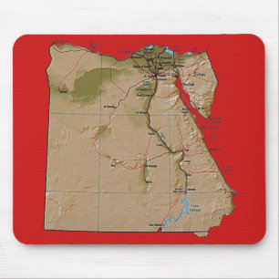 Tapis De Souris Carte Mousepad de l'Egypte