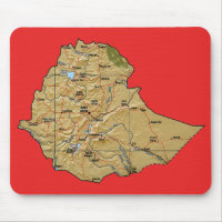 Carte Mousepad de l'Ethiopie