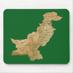 Tapis De Souris Carte Mousepad du Pakistan