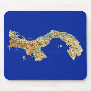 Tapis De Souris Carte Mousepad du Panama