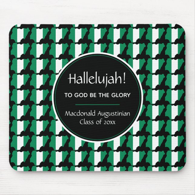 Tapis De Souris Carte NIGERIA Patriotic Graduate Custom HALLELUJAH (Devant)