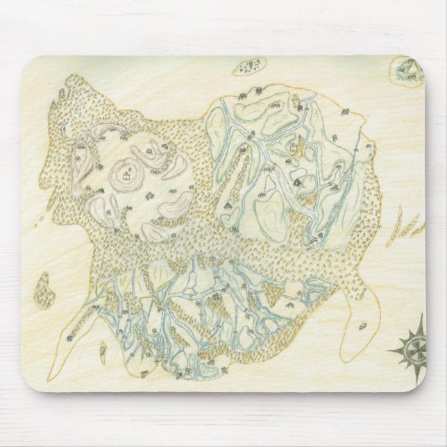 Tapis De Souris Carte non étiquetée de Trino (Devant)