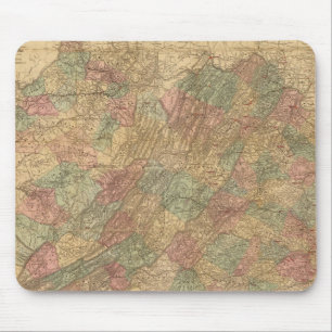 Tapis De Souris Carte officielle de l'État de Virginie par Lloyd