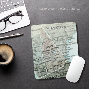 Tapis De Souris Carte personnalisée de l'État du New Hampshire