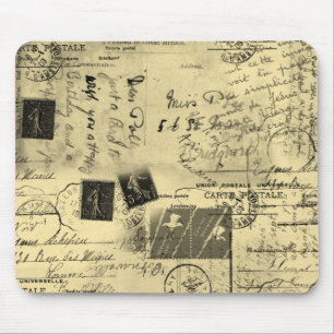 Tapis De Souris Carte postale vintage Mousepad
