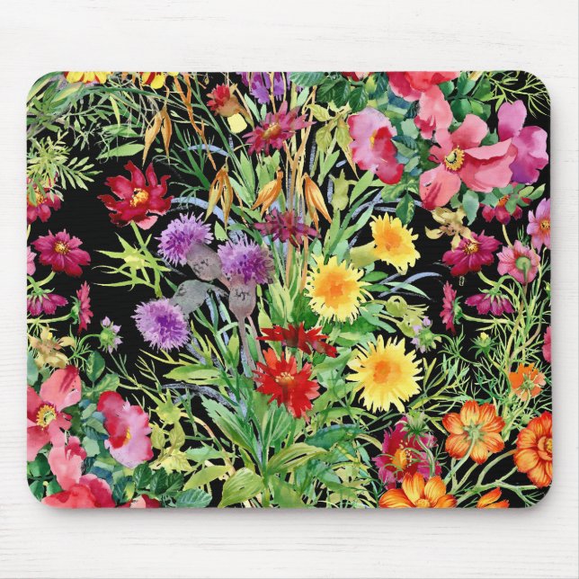 Tapis De Souris Carte souris fleur sauvage (Devant)