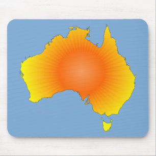 Tapis De Souris Carte Sunny Australie