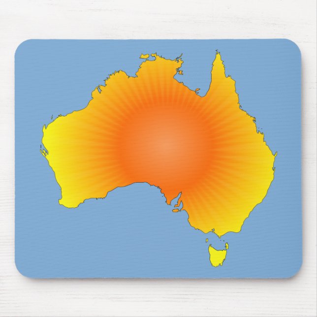 Tapis De Souris Carte Sunny Australie (Devant)