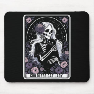 Tapis De Souris Carte Tarot Squelette Gothique Lady Chat Enfant